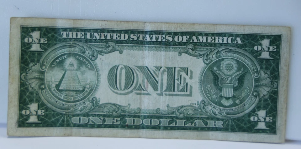 1935-A Yellow Seal $1 Dollar Silver Certificate North African WW2 Issue Fine - Image 2 of 2