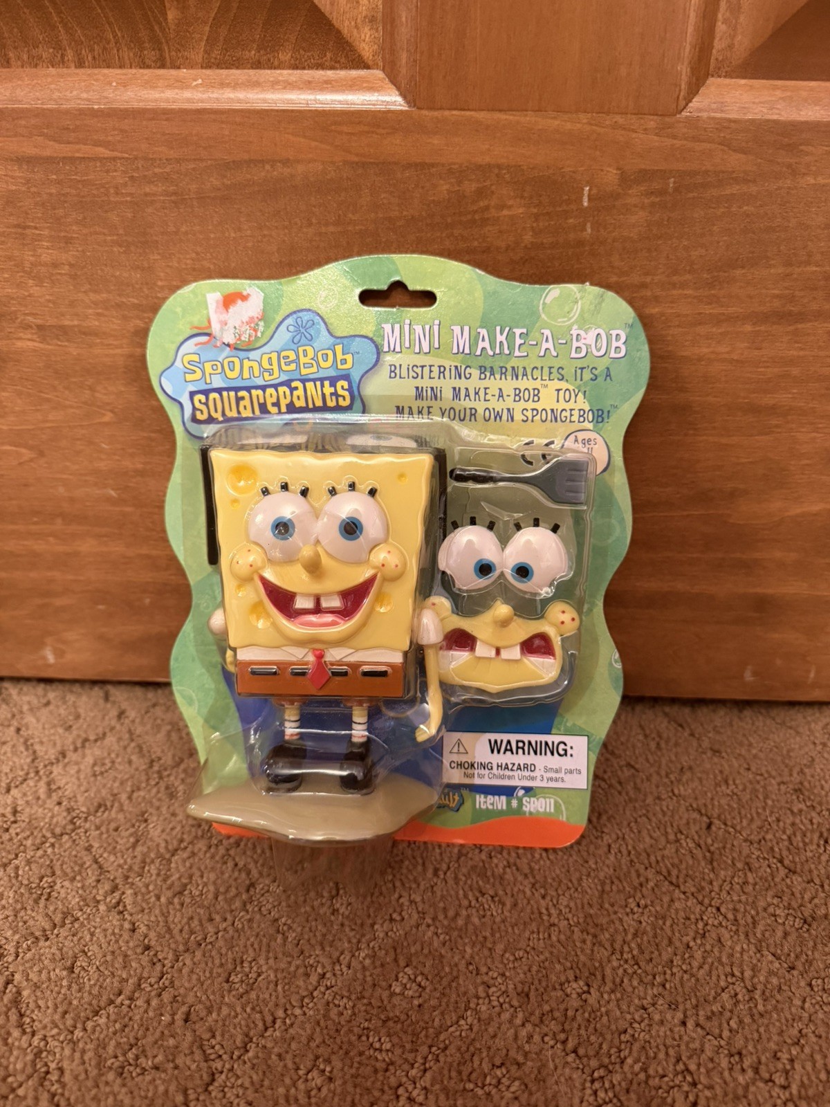 2002 SpongeBob SquarePants MiniMake A Bob Toy Figure READ*
