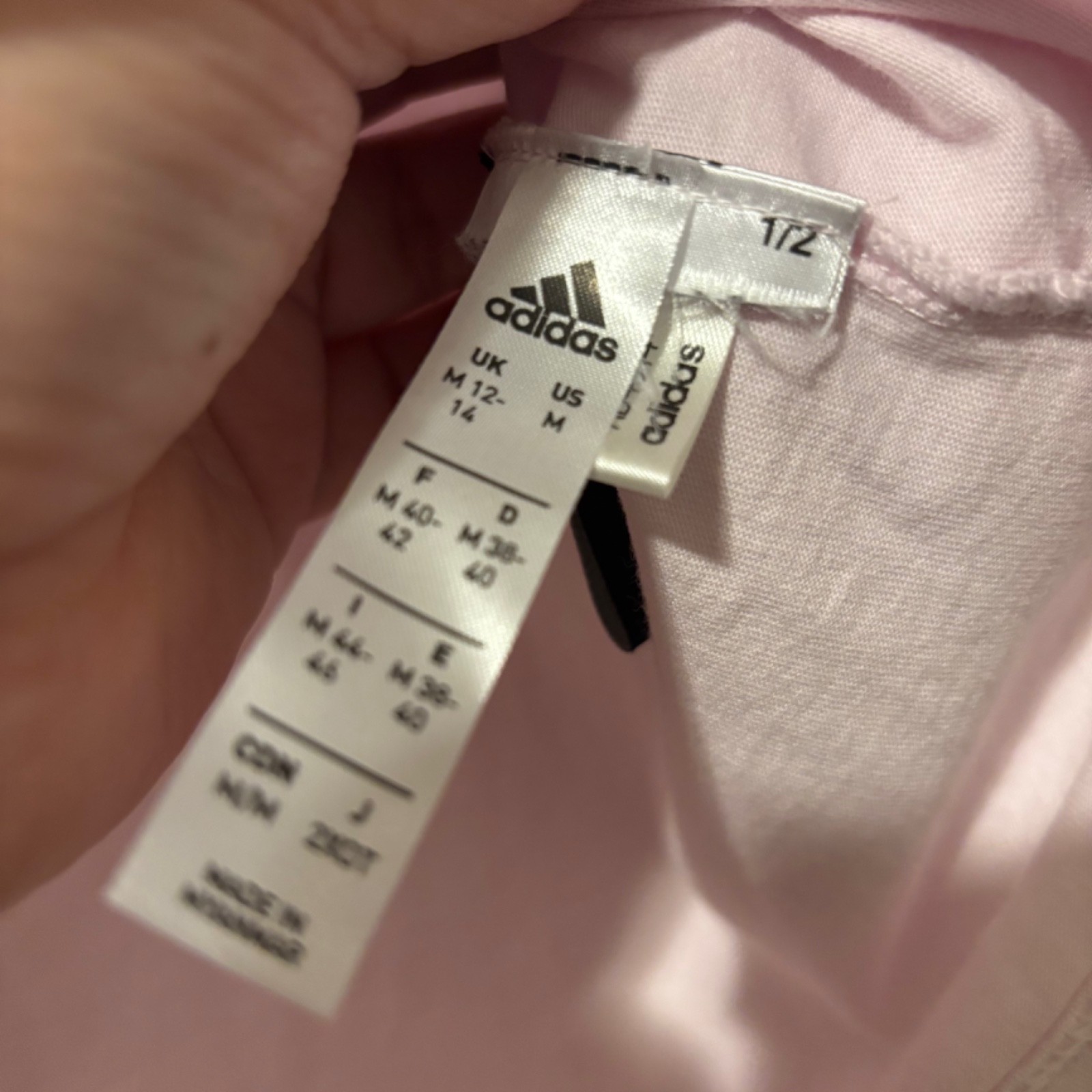 Women’s Adidas Hyperglam Open Back Boxy 3 Stripe Tee in Pink Sz Md thumbnail 2