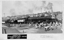 Santa Fe Railroad Demonstrating Train Iola Kansas KS - Reprint