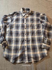 Vtg Sir Pendleton Shirt Mens Large Plaid Worsted Wool Button Down