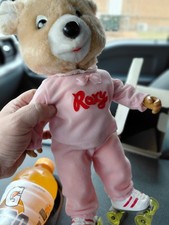 Vintage Roxy Roller Bear Toy Mechanical Roller Skating Bear 14” w/ Box Musical