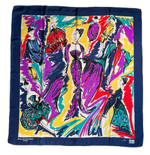 Balenciaga Paris Mus es Silk Scarf 1957 Couture Illustration Museum Collection