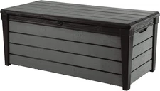 Outdoor Storage Deck Box, for Patio, Backyard & Garden, Brushwood, 120 Gal, Brow