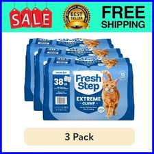 (3 pack) Fresh Step Extreme Scented Clumping Litter, Mountain Spring, 38 lbs 0.44 per pound