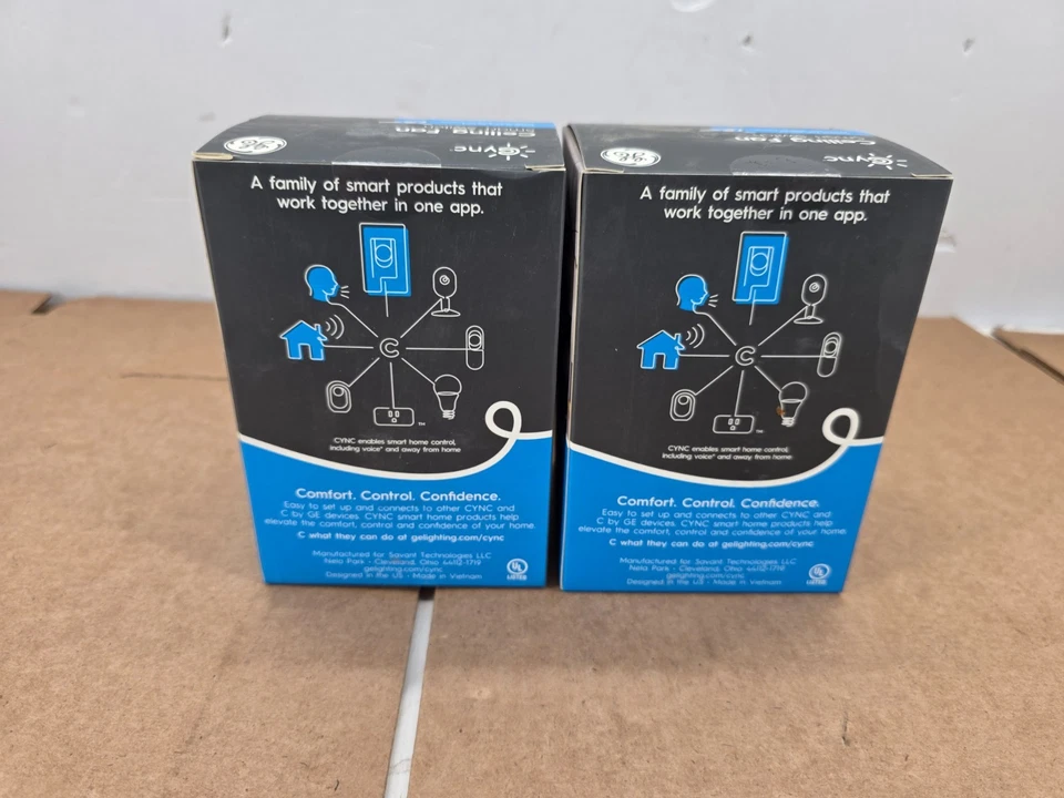 GE Cync Ceiling Fan Smart Switch Wi-Fi Alexa Google 4 Speed Setting White 2 OF - Image 4 of 4