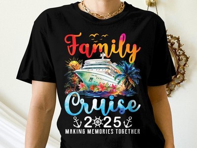 T-Shirt Family Cruise 2025 Making Memories Tee Geschenk für Männer Frauen Urlaub Reise