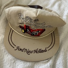 Vintage K Products FORD New Holland Machine Co Tractor Hat made in USA