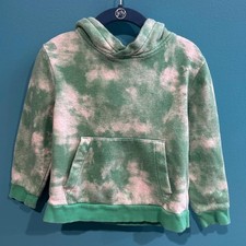 H M Green and White Kids Hoodie