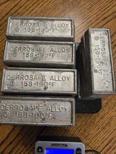 39 lbs weight BELLEFONTE CERROSAFE ALLOY 42% BISMUTH 37% LEAD 25 Bars  CASTING