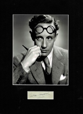 LESLIE HOWARD MIT DEM WIND WEG KRIEGSHELD AUTHENTISCHES AUTOGRAMM DISPLAY RAR