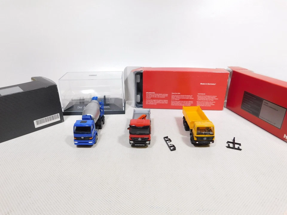 3X Herpa H0 1:87 LKW MB 143189 155656 Atego Betonmischer Mint Box #DP398-0,5 - Immagine 4 di 4