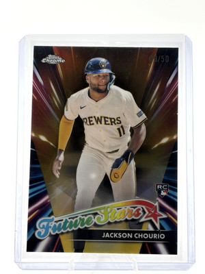 Jackson Chourio – (RC) – 2024 Topps Chrome, Future Stars, Gold Refractor /50