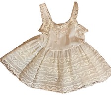 Vintage Stoneswear Original Full Dress Slip Toddler Size 3T White Tiered Lace