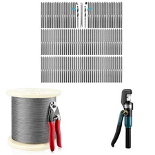 120 Packs T316 Stainless Steel Left&Right Handed Thread Swage Lag Screws and ...