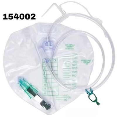 11Pack Urinary Drainage Bag w/ Anti-Reflux Chamber Large 2000ml Capacity 154002