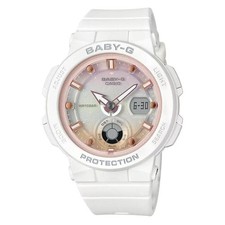 Casio Ladies Baby-G Digital Quartz White Resin Watch BGA-250-7A2 Orginal