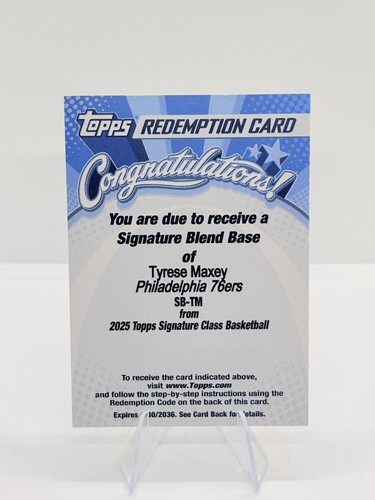 2025 Topps Signature Tyrese Maxey Base (RAW)
