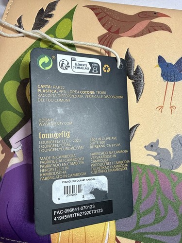 Bandolera Loungefly Disney Tangled Rapunzel con etiquetas - Imagen 5 de 13