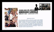 Dr Jim Stamps 2009 Abraham Lincoln First Day Issue Aall Cachet Cover