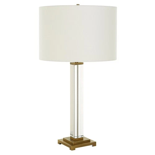 Uttermost Crystal Column Table Lamp - 28"H, Shade 10"H x 15"Dia - Picture 4 of 6