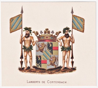 Lamberts De Cortenbach Wappen Wapen coat of arms blason Nederland heraldy 1880