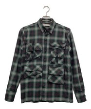 JOHN LAWRENCE SULLIVAN          long-sleeved wool shirt Black x Grey