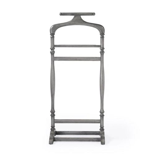 Judson Powder Grey Wood Valet Stand - Picture 3 of 8