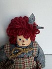 Raggedy Ann 13in Soft Cloth Doll Red Curly Yarn Hair Blue Eyes Vintage — photo 4