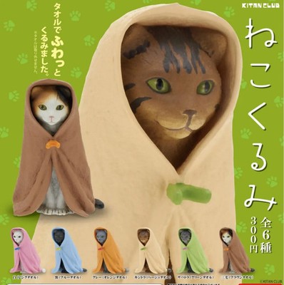 F/S Neko Kurumi Cat  complete set 6 Capsule Toy Gacha NEW japan