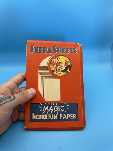 Vintage Kopeefun Magic Copy Paper Extra Sheets Embree Mfg 1940s Art Transfer Kit