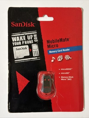 Brand New SanDisk MobileMate Micro M2 microSD Card Reader SDDR-121-A11M