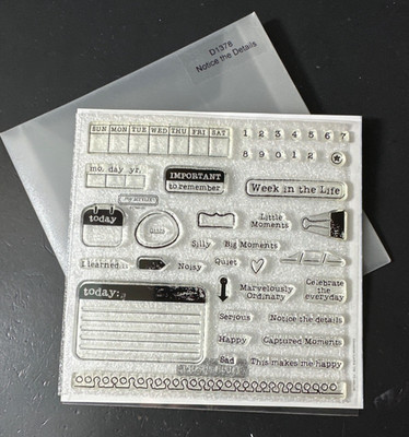 CTMH  - D1378  Notice The Details Clear Acrylic Stamps
