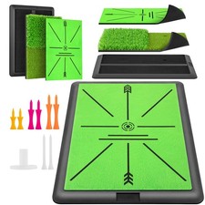 Golf Hitting Mat, Golf Mats Practice Outdoor Indoor for Swing Path Feedback D