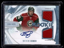 2013-14 SPx Rookie Autograph Dual Jersey Mathew Dumba Auto 190/499 Minnesota