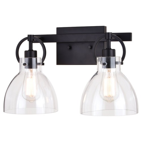 Vaxcel Lighting W0417 Ogden 2 Light 17"W Vanity Light - Black