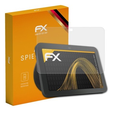 atFoliX 3x Schutzfolie für Amazon Echo Show 8 3. Generation 2023 matt&stoßfest