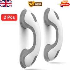 2 X SAFETY SUPPORT HAND RAIL HANDLE BAR GRIP GRAB SUCTION BATH BATHROOM SHOWER