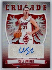 2023-24 Panini Phoenix Cole Swider Crusade Auto #CS-CSM Miami Heat
