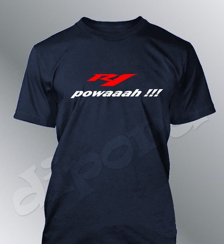Tee Hemd Passt R1 Powaaah S M L XL XXL Herren Power Motorrad YZF - Bild 5 von 6