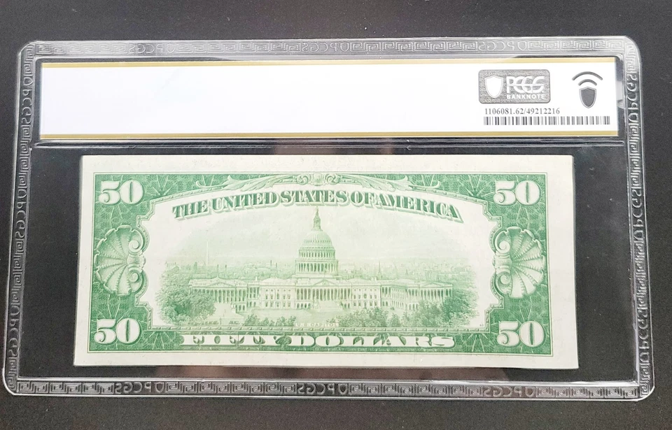 1929 $50 Brown Seal Fed. Res. Bank Note Cleveland Fr#1880-D 62 Uncirculated - Image 2 of 2