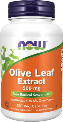 NOW Foods Supplements, Olive Leaf Extract 500 Mg, Free Radical Scavenger*, 120 V