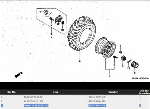 Honda Motorcycle Rims