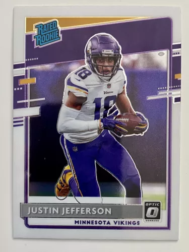 2020 DONRUSS OPTIC Justin Jefferson VIKINGS RATED ROOKIE  RC!