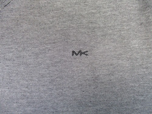 Michael Kors Shirt Mens Medium Gray Black Short Sleeve Tee Adult V Neck Cotton - Picture 2 of 8