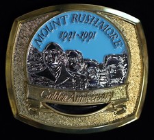 Vintage Mount Rushmore 1941-1991 Golden Anniversary Belt Buckle
