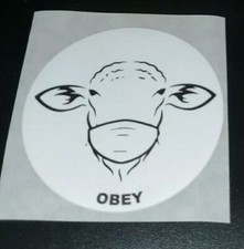 Obey Sheeple Anti Mask Anti Tyranny 3 Inch Round Sticker