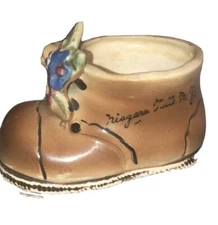 Porcelain Occupied ￼Japan Ceramic Shoe Combat boot Figurine Vintage Fun