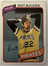 1980 Topps Bert Blyleven Baseball Card #457 Pirates HOF Pitcher Low-Grade Poor