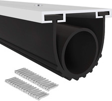 Garage Door Seals Bottom Rubber with Pre-drilled Aluminum Track Retainer 16 feet